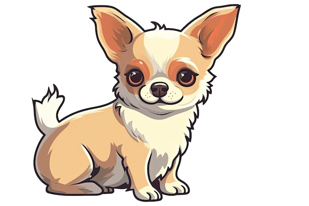 Chihuahua-Hundeaufkleber auf isoliertem transparentem Hintergrund, PNG-Logo, generative KI