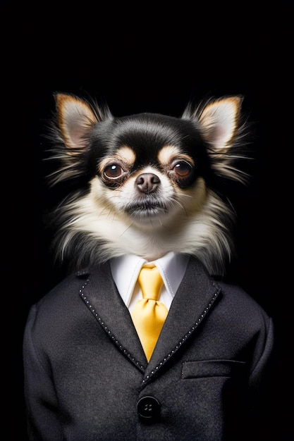 Chihuahua-Zuchthund im Anzug