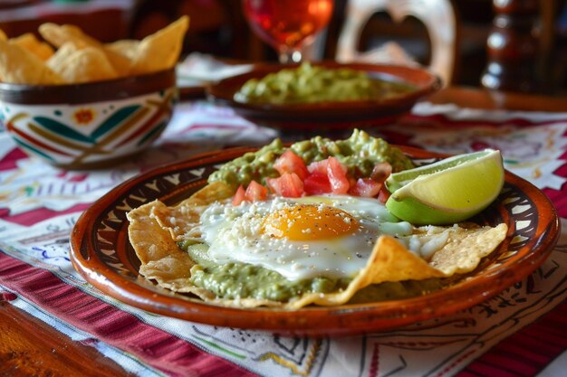 Chilaquiles caseros con un lado de recién hecho