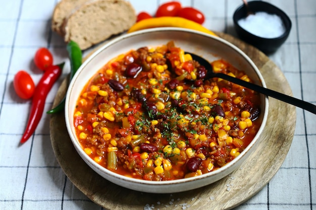 Chile con carne Traditionelles mexikanisches Gericht