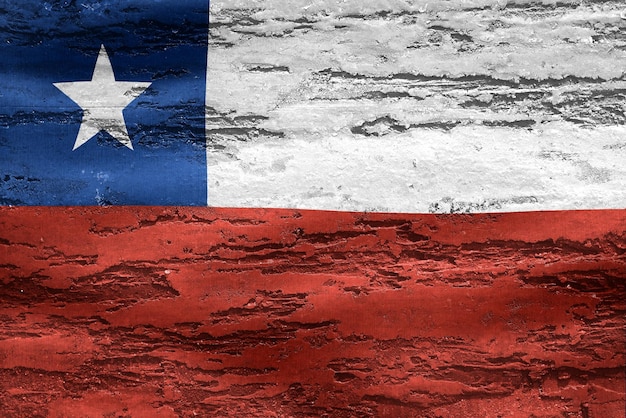 Chile-Flagge realistische wehende Stoffflagge