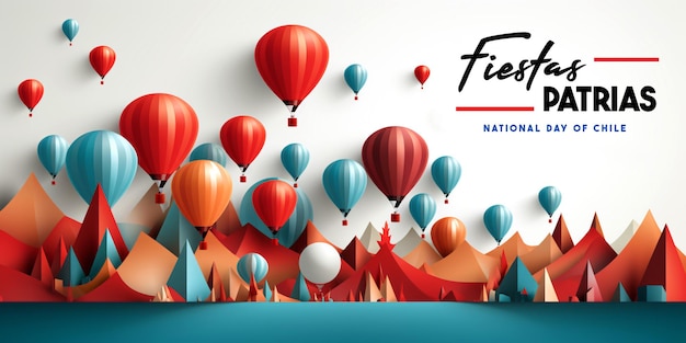 Chile-Unabhängigkeitstag, fröhlicher Nationalfeiertag, Fiestas Patrias, 18. September, Hintergrunddesign