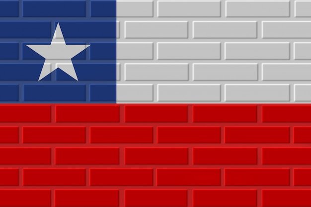 Chile Ziegel Flagge Illustration