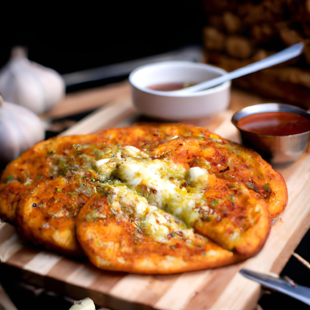 Foto chilegarlic kulcha