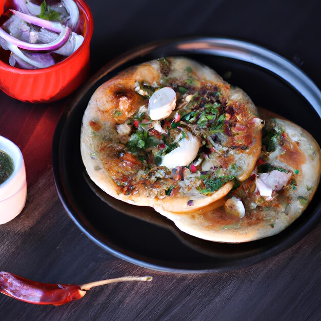 Foto chilegarlic kulcha