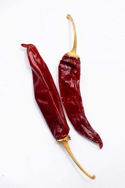 Chiles secos rojos picantes