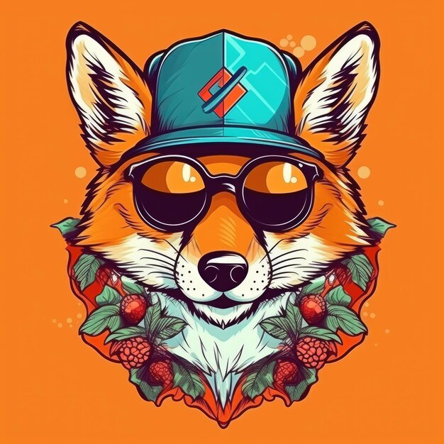 Foto chill fox nft vector imprimir