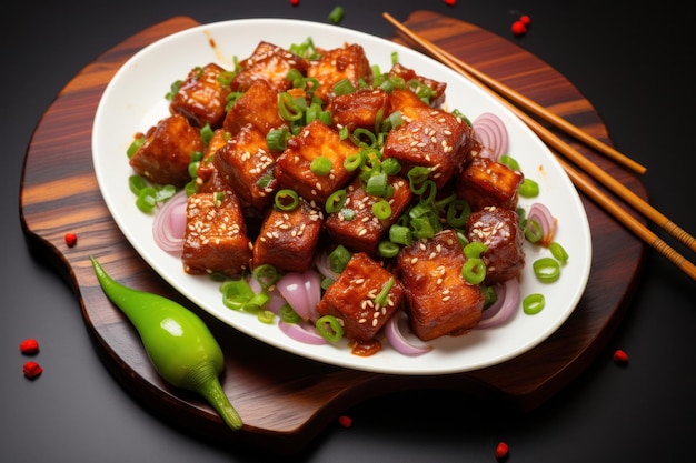 Chilli paneer é um prato de entrada da Índia