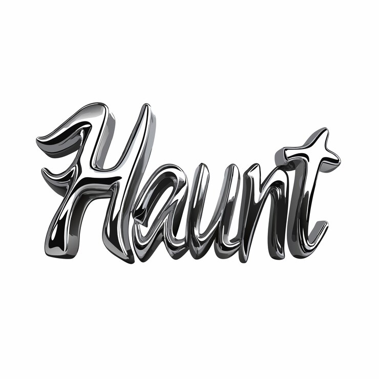 Foto chilling haunt fantasma y tipografía espeluznante