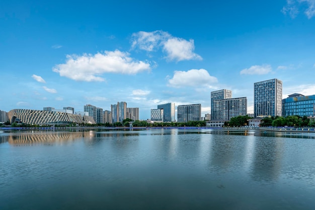 China Yancheng Stadtlandschaft Nachtansicht