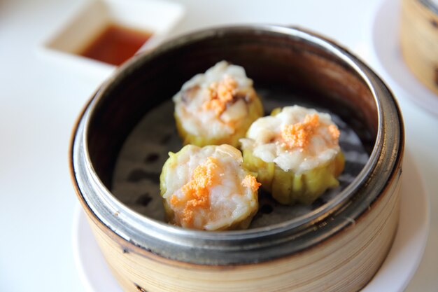 Chinesische Dim Sum Garnelenknödel, chinesisches Essen