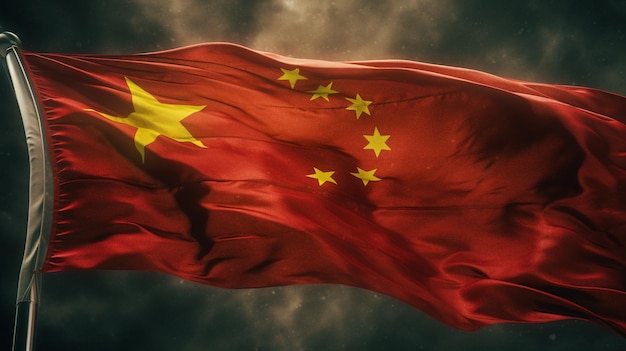 Chinesische Flagge generativ ai