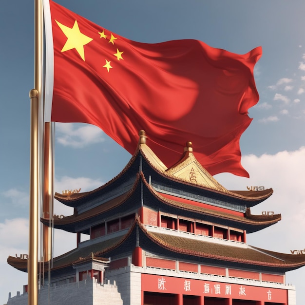 Foto chinesische flagge