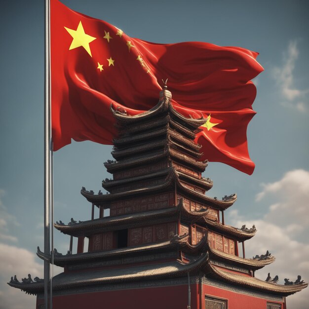 Foto chinesische flagge