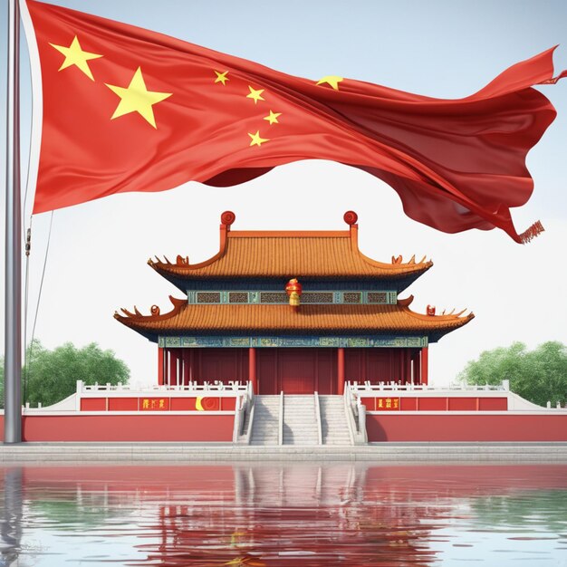 Foto chinesische flagge