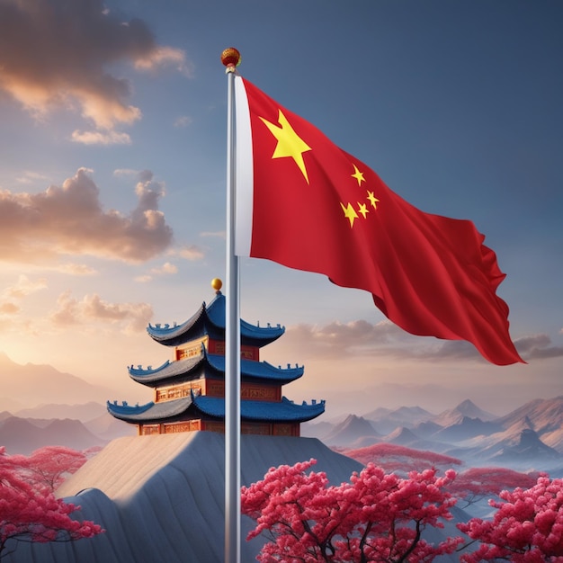 Foto chinesische flagge