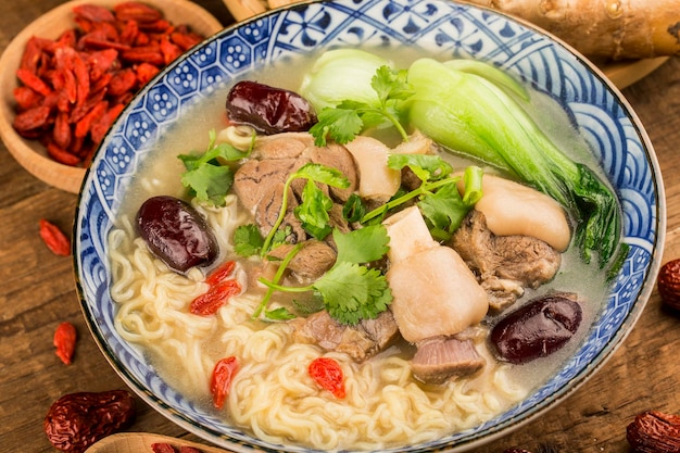 Chinesische Küche Eine Schüssel Hammelnudeln