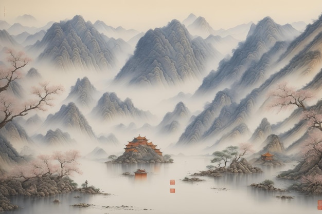 Chinesische Landschaftskunst-Tinte