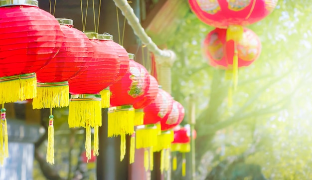 Foto chinesische laternen in china town