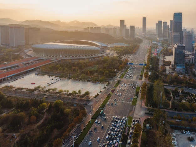 Chinesische moderne Stadtarchitekturlandschaft