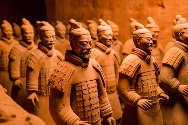 Chinesische Terrakotta-Armee mit ihren Waffen