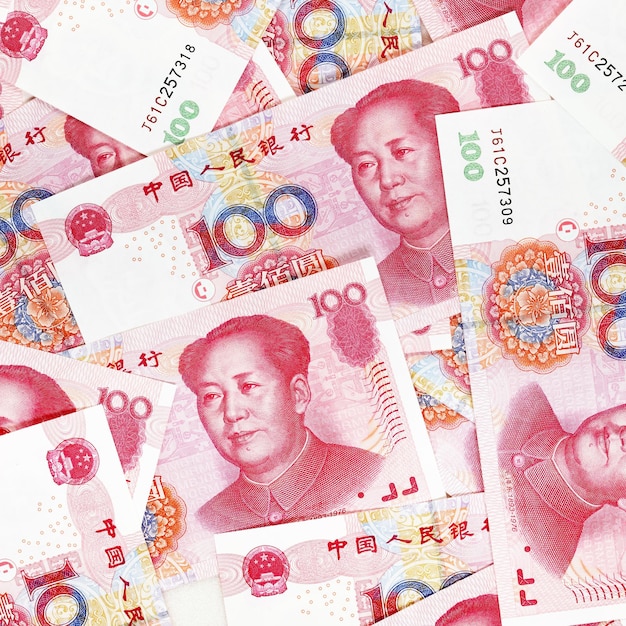 Chinesische Yuan-Banknoten hautnah