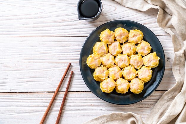 Foto chinesischer gedämpfter mehlkloß der garnele