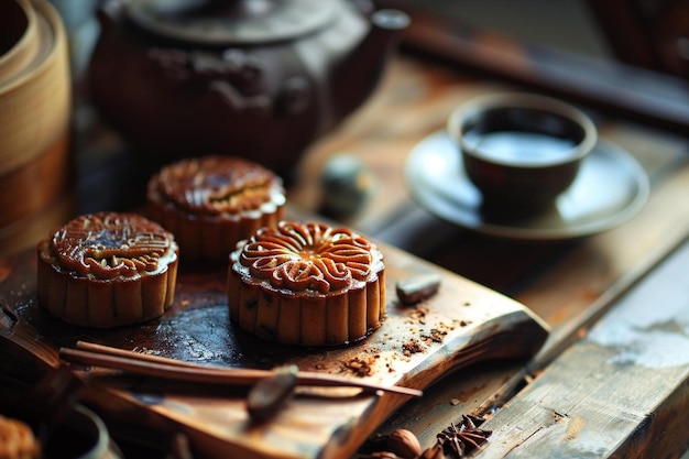 Chinesischer Mondkuchen mit Durian- und Eigelbgeschmack für Mitte