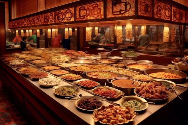 Chinesisches Essen, chinesisches Buffet