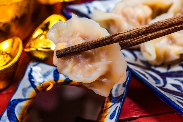 Chinesisches Jiaozi-neues Jahr-Essen