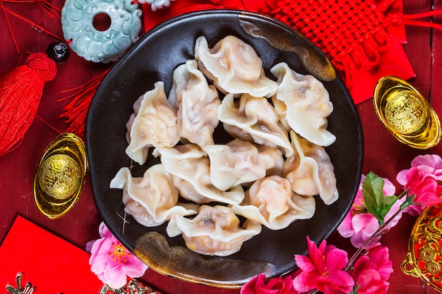 Chinesisches Jiaozi-neues Jahr-Essen