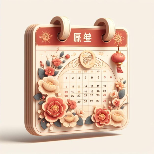 chinesisches Kalenderdesign