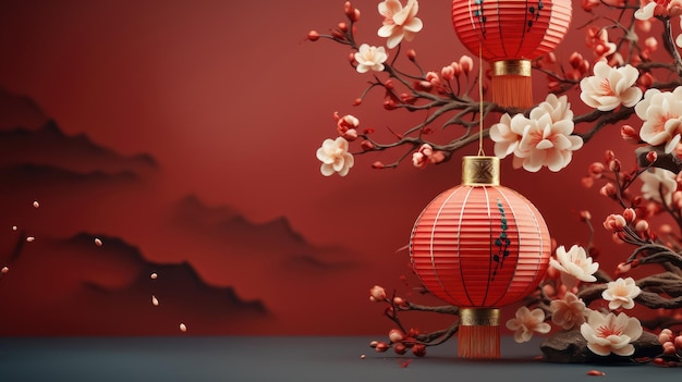 Chinesisches Neujahr Chinesisches Fest der roten Laternen asiatisches traditionelles Dekor