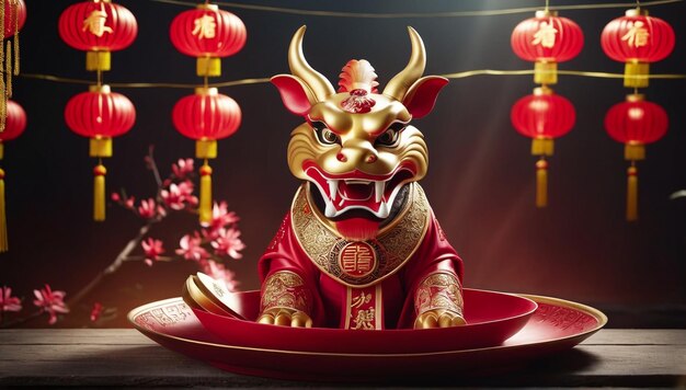 chinesisches Neujahr das Jahr des Drachen kopieren Platz für Text chinesischer Hintergrund Neujahrs Tapeten