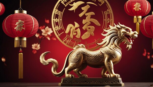chinesisches Neujahr das Jahr des Drachen kopieren Platz für Text chinesischer Hintergrund Neujahrs Tapeten