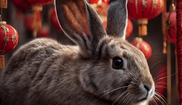 Chinesisches Neujahrs Kaninchen Jahr des Kaninchen Chinesisches neujahrs Hintergrund