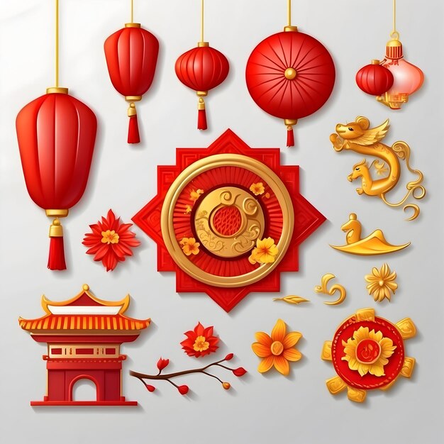 Chinesisches Neujahrsartikel Feierliche CNY-Dekorationen traditionelle Lunarneujahrsgüter Feierliche Chinesen
