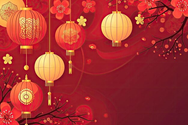 Chinesisches Neujahrshintergrund-Tapetenplakat