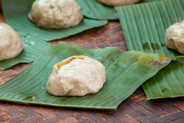 Ching-Ming-Fest Anbetung der Vorfahren Opfergaben Caozai Kueh Bamboo Pizi Kueh