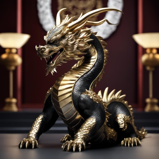 Chino tradicional Dragón fresco Año del dragón Prosperidad