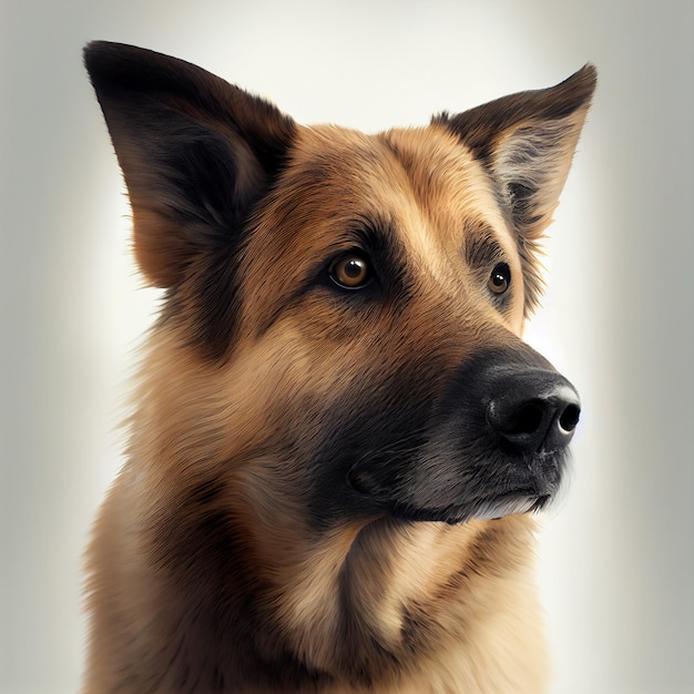 Chinook retrato ilustração realista de cão isolado no fundo branco raças de cães