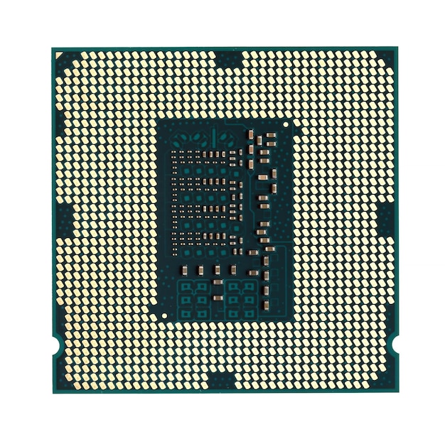 Foto chip de computadora cpu moderno