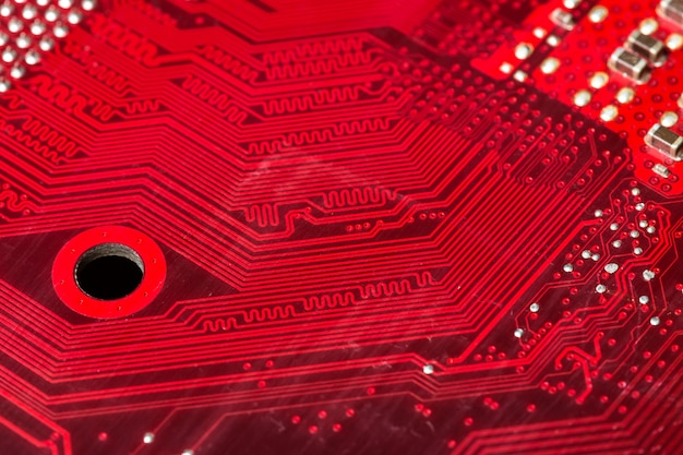 Chip de computador vermelho