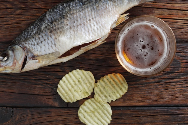 Chips de cerveza y pescado