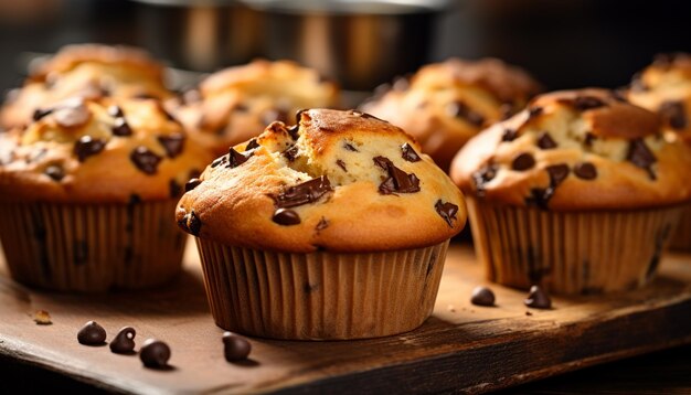 Chips de chocolate para muffins