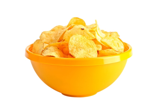 Chips dourados frescos