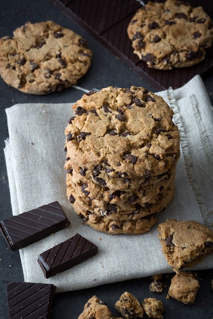 Chips de galletas de chocolate caseras