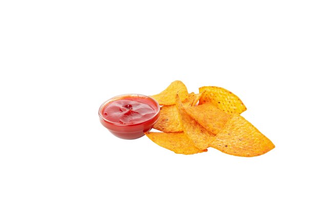 Chips de maíz de Papúa Nueva Guinea aislados sobre fondo blanco