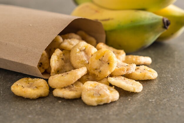 chips de plátano crujientes