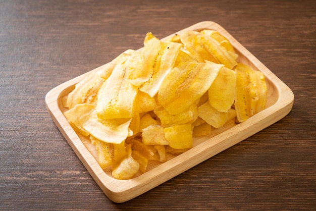 Chips de plátano Plátano frito o al horno en rodajas